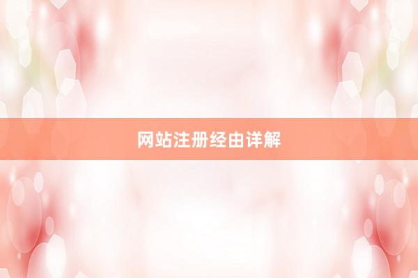 网站注册经由详解
